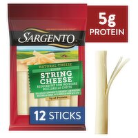 Sargento Natural Light String Cheese Snacks, 0.75 oz, 12 count