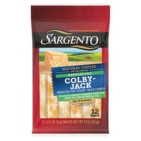 Sargento Reduced Fat Colby-Jack Natural Cheese Snack, 0.75 oz, 12 count