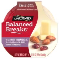 Sargento Balanced Breaks Snacks, 1.5 oz, 3 count, 4.5 Ounce