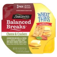 Sargento Balanced Breaks Wheat Thins Cheese & Crackers Snacks, 1.5 oz, 3 count