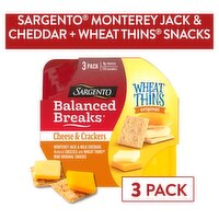 Sargento Balanced Breaks Wheat Thins Original Cheese & Crackers Snacks, 1.5 oz, 3 count