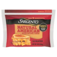 Sargento Natural American Sliced Cheese, 12 count, 8 oz