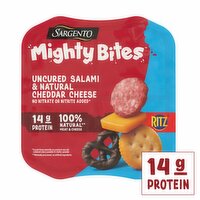 Sargento Mighty Bites Ritz Uncured Salami & Natural Cheddar Cheese Snacks, 2.8 oz