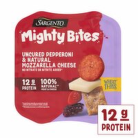 Sargento Mighty Bites Uncured Pepperoni & Natural Mozzarella Cheese Wheat Thins Snacks, 2.8 oz