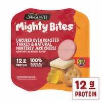 Sargento Mighty Bites Ritz Uncured Oven Roasted Turkey & Natural Monetary Jack Cheese Snacks, 2.8 oz
