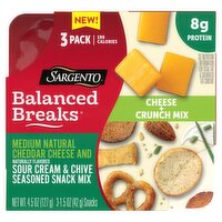 Sargento Balanced Breaks Cheese + Crunch Mix, 1.5 oz, 3 count