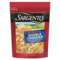 Sargento Double Shredded Sharp and Mild Cheddar Cheeses, 8 oz