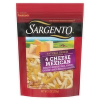 Sargento Traditional Cut 4 Cheese Mexican Natural Cheese, 8 oz