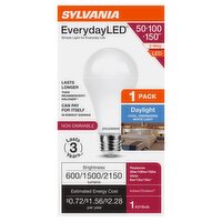 Sylvania EverydayLED 50-100-150W 3-Way LED Non-Dimmable Daylight A21 Bulb, 1 Each