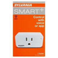 Sylvania Smart+ Wifi Control with Voice or App Outlet, 1 count