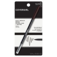 Covergirl Easy Breezy Brow Micro-Fine + Define 705 Rich Brown Pencil Crayon, 0.003 oz