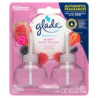 Glade PlugIns Bubbly Berry Splash Scented Oil Refills, 0.67 fl oz, 2 count