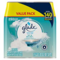 Glade Sky & Sea Salt Automatic Spray Refill Value Pack, 6.2 oz, 2 count