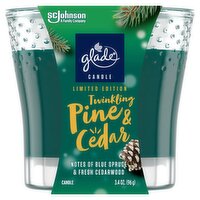 SC Johnson Glade Twinkling Pine & Cedar Candle Limited Edition, 3.4 oz