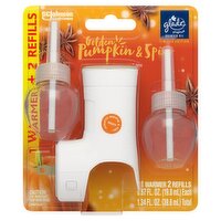 Glade Plugins Golden Pumpkin & Spice Warmer + Refills Limited Edition, 0.67 fl oz, 2 count