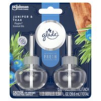 Glade PlugIns Scented Oil Refills, Fresh Juniper & Teakwood, Air Freshener, .067 oz Each, 2-Pack
