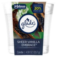 Glade Sheer Vanilla Embrace Candle, 4.08 oz, 4.08 Ounce