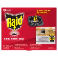 Raid Double Control Small Roach Baits, 12 count, 0.63 oz, 0.63 Ounce