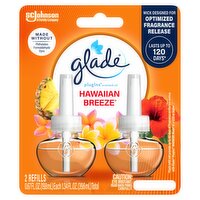 Glade PlugIns Hawaiian Breeze Scented Oil Refill, 0.67 fl oz, 2 count