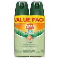 Off! Deep Woods Mosquito Repellent VIII Dry Value Pack, 4 oz, 2 count