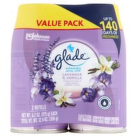 Glade Lavender & Vanilla Automatic Spray Refill Value Pack, 6.2 oz, 2 count