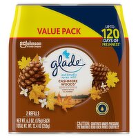 Glade Cashmere Woods Automatic Spray Refill Value Pack, 6.2 oz, 2 count