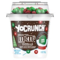 YoCrunch Vanilla with M&M's Milk Chocolate Candies Lowfat Yogurt with Toppers, 6 oz, 6 Ounce