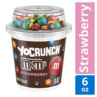 YoCrunch Strawberry with M&M's Minis Milk Chocolate Candies Lowfat Yogurt, 6 oz