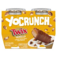 YoCrunch Vanilla Lowfat Yogurt with Twix Bar Pieces, 4 oz, 4 count