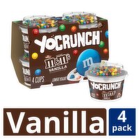 YoCrunch Vanilla Lowfat Yogurt with M&M's Minis Milk Chocolate Candies, 4 oz, 4 count