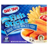 Dag Yam Golden Crunchy Fish Sticks Family Pack, 48 count, 24 oz