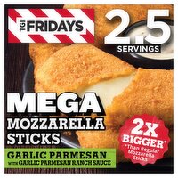 TGI Fridays Garlic Parmesan with Garlic Parmesan Ranch Sauce Mega Mozzarella Sticks, 11.6 oz