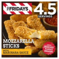 TGI Fridays Mozzarella Sticks Frozen Snacks with Marinara Sauce, 17.4 oz Box