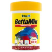 Tetra BettaMin Flake Medley Fish Food, .81 oz, 0.81 Ounce