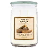 Star Candle Co Mahogany Teakwood Naturally Infused Scented Candle, 16 oz, 16 Ounce