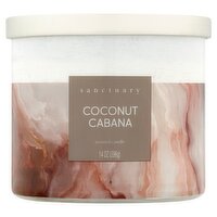 Sanctuary Coconut Cabana Scented Candle, 14 oz, 14 Ounce