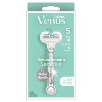 Gillette Venus Deluxe Smooth Sensitive Women's Razor Handle + 2 Blade Refills