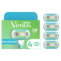 Gillette Venus Extra Smooth Women’s Razor Blades, 5-Bladed Razor Refills, 4 Count