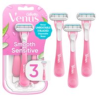 Venus Sensitive Women's Disposable Razor, 3 Count