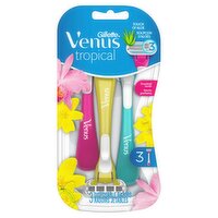 Gillette Venus Tropical Disposable Razors, 3 count, 3 Each