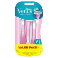 Gillette Venus Sensitive Disposable Razors Value Pack, 6 count