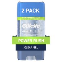 Gillette Clearshield Antiperspirant Clear Gel Power Rush Antiperspirant/Deodorant, 3.8 oz. 2 count