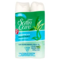 Gillette Satin Care Sensitive Skin Shave Gel with Aloe Vera Twin Pack, 7 oz, 2 count, 14 Ounce