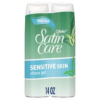 Venus Satin Care Sensitive Skin Shave Gel, Shaving Cream for women, with aloe, Twin pack, 7oz/2pk
