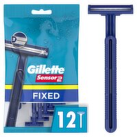 Gillette Sensor2 Fixed Disposable Razors, 12 count