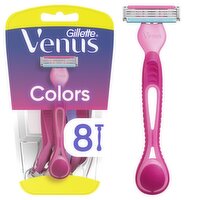 Venus Simply 3 Colors Disposable Razors, 8 Count