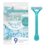 Gillette Simply Venus 2 Disposable Razors, 9 Count