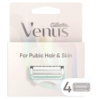 Gillette Venus for Pubic Hair & Skin Cartridges, 4 count