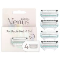 Gillette Venus for Pubic Hair & Skin Cartridges, 4 count