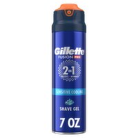 Gillette Fusion PRO Eucalyptus & Aloe 2 in 1 Protect + Hydrate Shave Gel, 7 oz